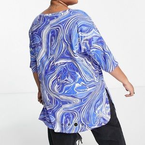 Plus size blue marble shirt 👚